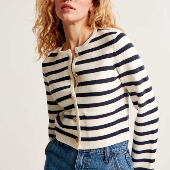 ABERCROMBIE & FITCH LuxeLoft Crew Sweater Jacket NWT - Picture 2 of 11